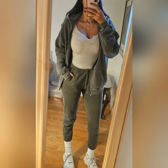 Joah Brown 3-Piece Set S/M Washed Sage French Terry Retail $450+ - Picture 13 of 16